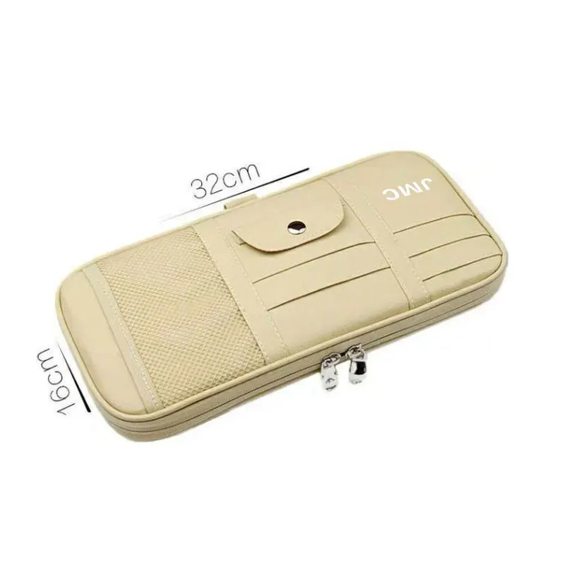 Auto Sun Visor Storage Box Sunglasses Card Holder Organizer With Zipper For JMC BOARDING VIgus35 Pickup Territorial Accessories