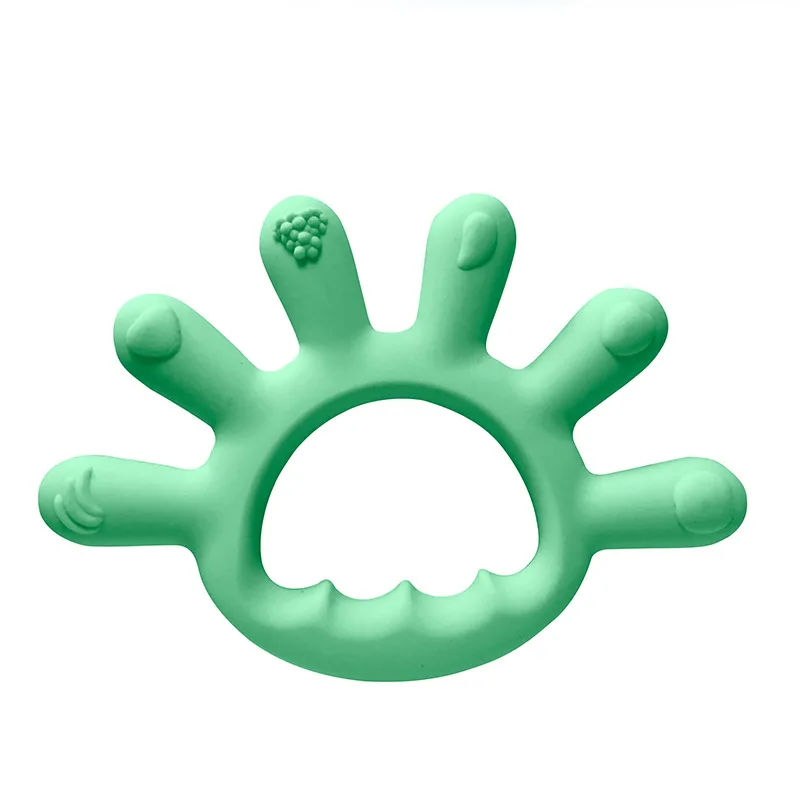 1PC Baby Silicone massaggiagengive giocattoli BPA Free Silicone Finger Ring catena ciuccio giocattoli per la dentizione lenitivi per i regali di dentizione appena nati