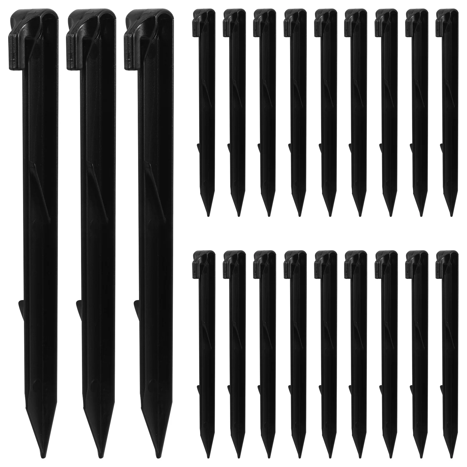 

50Pcs Outdoor Ground Stakes 19cm Strong PP Plastic Tent Anchors for Camping Picnic Canopy Lawn Tarp Gardening Accessories