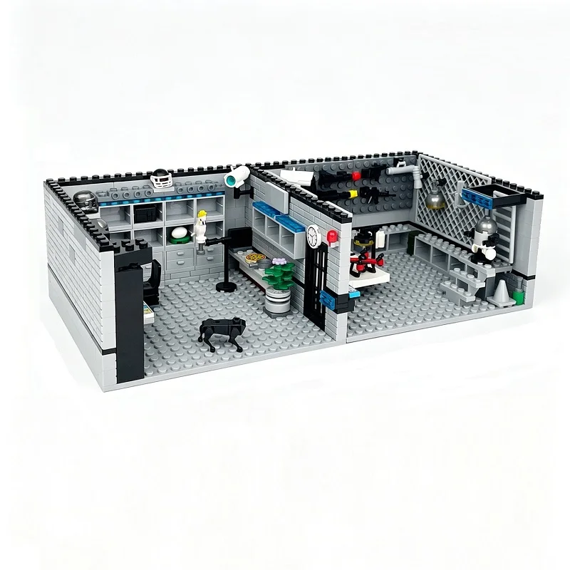 Military Post-Apocalyptic Mini Action Figures Accessories Bunker Building Blocks Doomsday Survival Base Construction Toy for Boy view 2