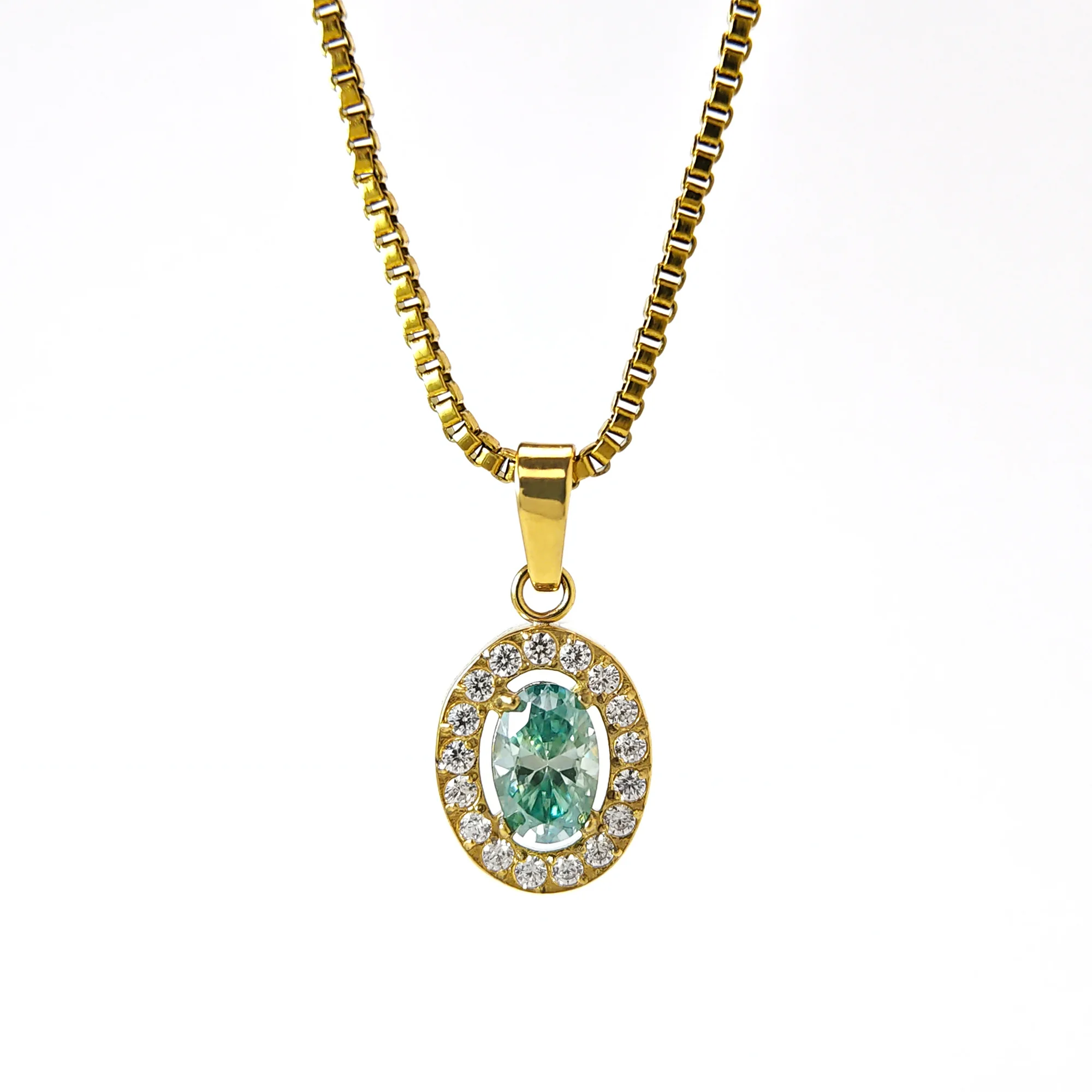 

1pc 0.5Carat Oval-shaped Synthetic Moissanite Necklace, Suitable for Anniversary Wear, It Appears Warm and Gentle.