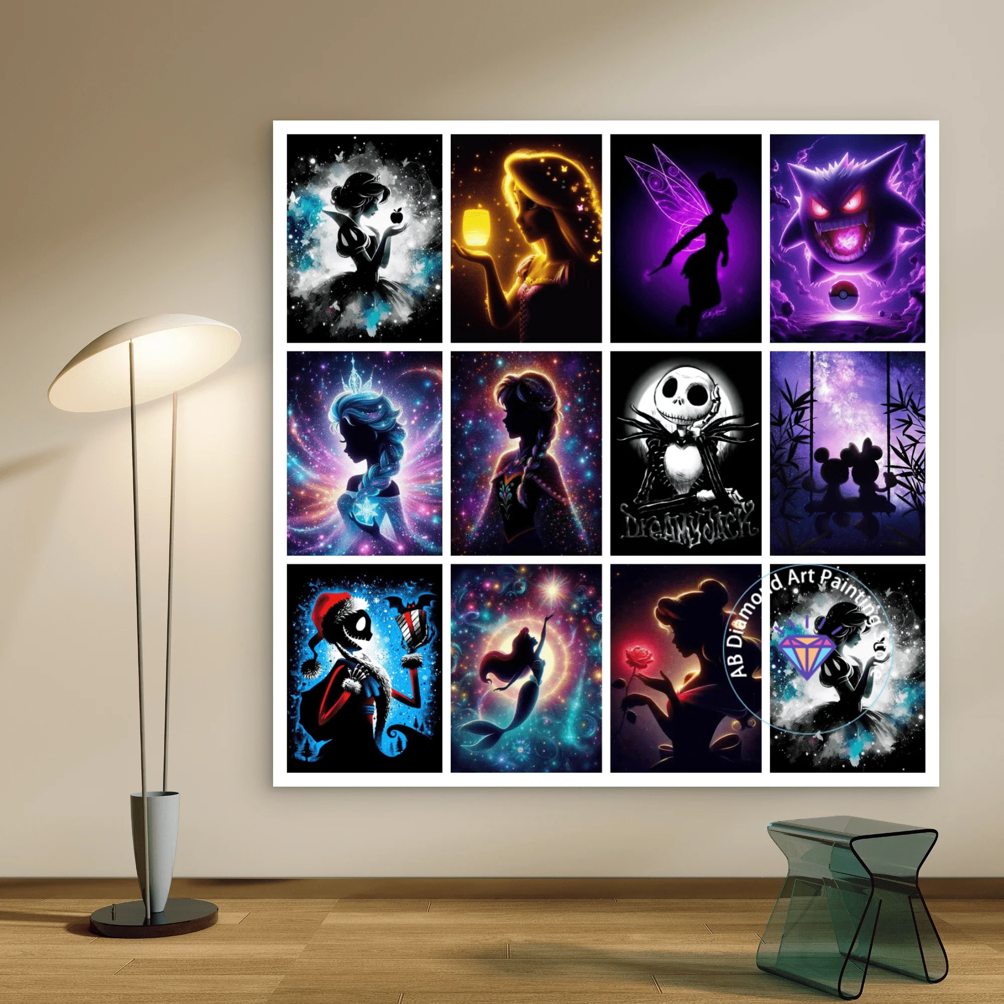 

Frozen Elsa Princess Mermaid líng líng AB Diamond Painting Kit 5D DIY Diamond Embroidery Handmade Art Gift Home Decoration