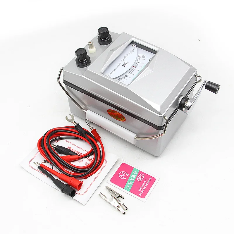 

Nanjing Jinchuan Megohmmeter ZC11D-10 Aluminum Shell 2500V2500MΩ Insulation Resistance Meter Shaking Table Aluminum Shell