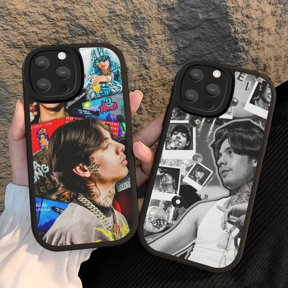 

Natanael Cano Rapper CT Phone Case Hard Leather For IPhone 16 15 14 13 12 Mini 11 14 Pro Max Xs X Xr 7 8 Plus Fundas