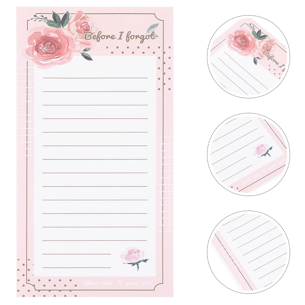 

Notebook Grocery List for Fridge Notepad Multi-function Notepads Single Magnetic Shopping Refrigerator Paper The Household Memo