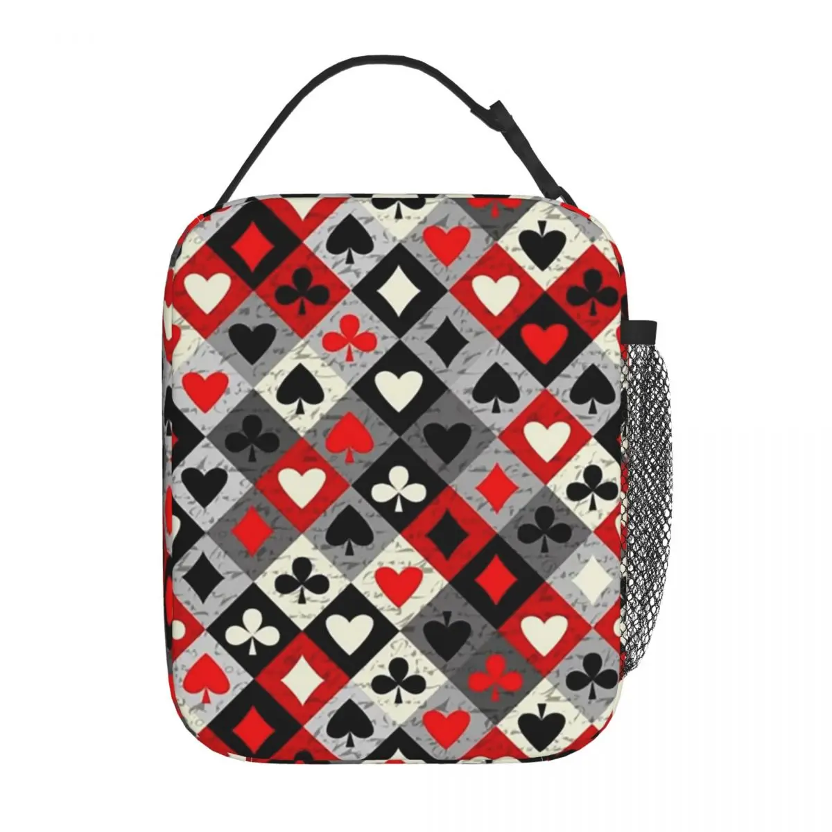 Playing Cards Poker Print Insulated Lunch Bag for Kids School Cooler Thermal Food Box Tote Leakproof Lunch Boxes Container