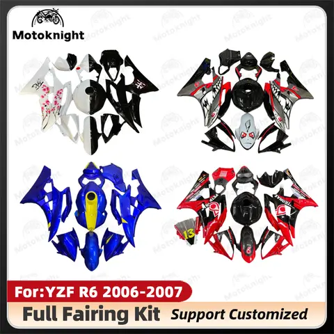 Motorcycle Injection mold full Fairing kit fit for Yamaha YZF R6 2006 2007 YZF-R6 06 07 model bodywork Plastics fairings kits
