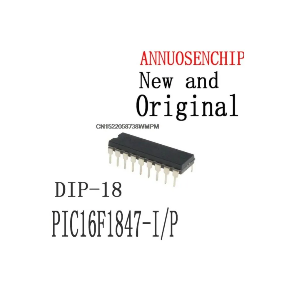 10PCS MCU 8BIT 14KB FLASH PIC16F1847 DIP-18 IC in stock! PIC16F1847-I/P