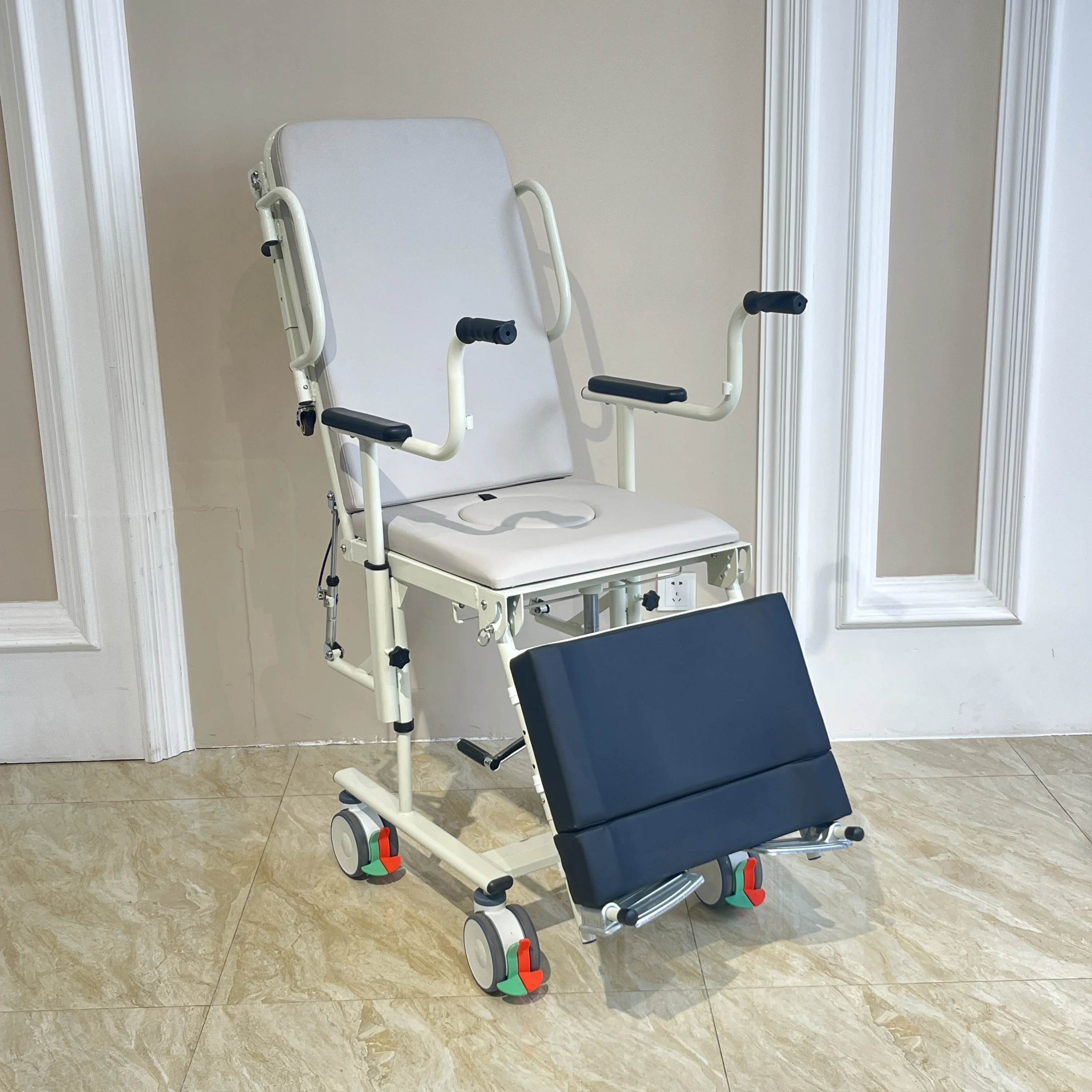 Elevating Chair, Hydraulic Moving Toilet, Transfer Chair for Bedridden Elderly, Paralysis Assistance, Care Device