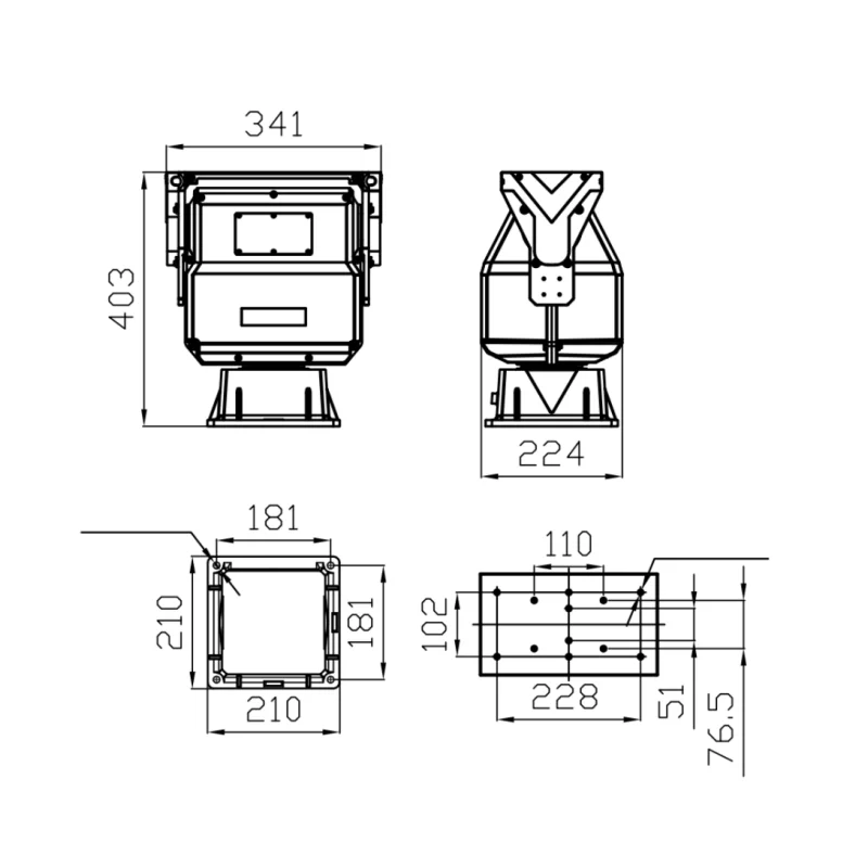UV-PT890 Max Load 80kg Heavy Duty Pan&Tilt PTZ For Border Security