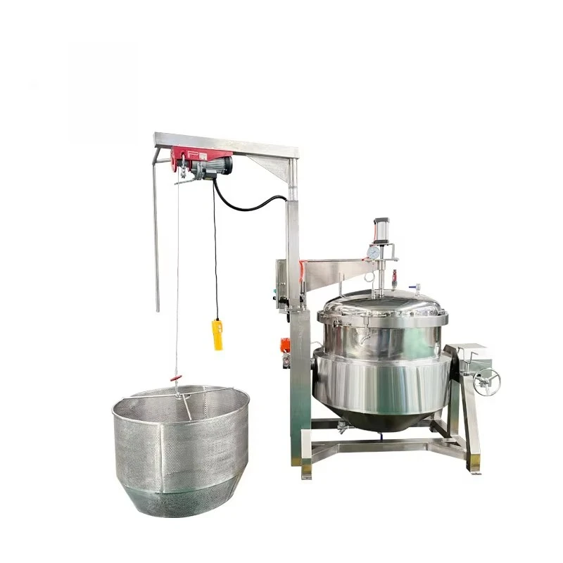 100L-500L High Pressure Beef Bone Soup Cooker Pork Mutton Vegetables Fish Broth Making Machine
