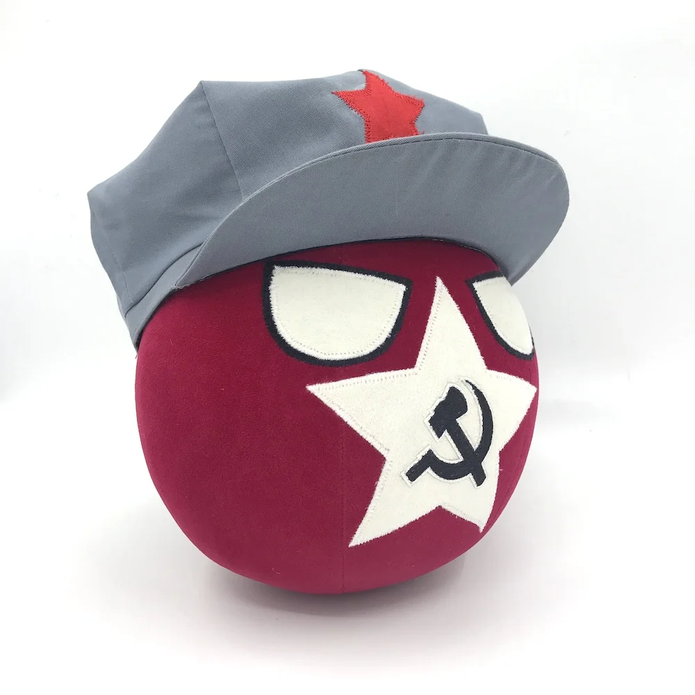 

The Chinese red army Ball and Red Army Cap Doll countryballs plushies Cosplay Polandball Plush Toy for Gift 20CM