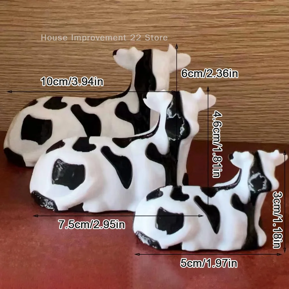 Juguete de vaca impreso en 3D, juguete antiestrés de vaca desmontable, lindas decoraciones de vaca para mesa, modelo Animal perfectamente elaborado, Ideal para regalos