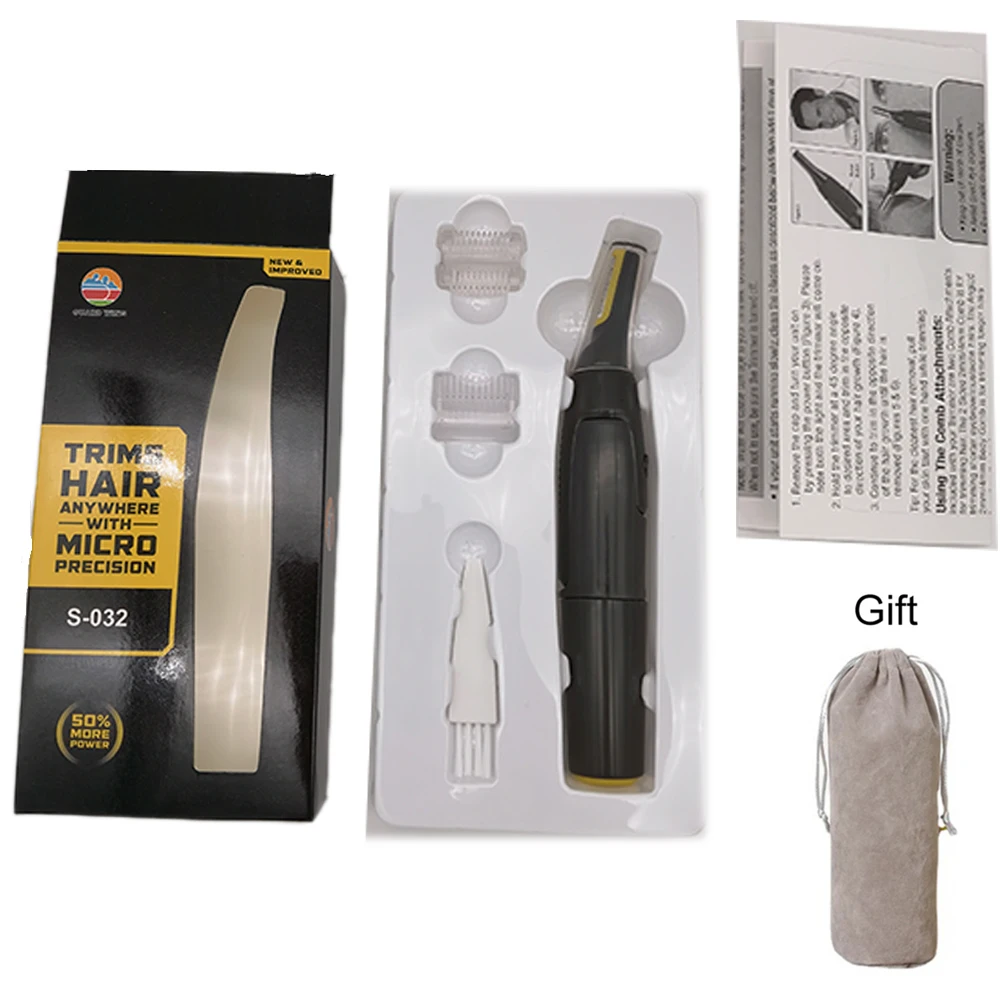 Nieuwe Micro-Precisie Trimmer Portable Antislip Grip Led Licht Ultra-Dunne Oor Neus Brow Baarden Trimmer tool Dropshipping