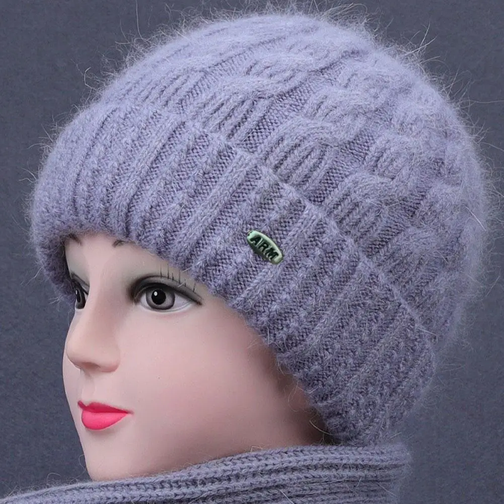 Fashion Beanie Cap Winter Hat Women Thickened Middle-aged Elderly Knit Cold Mother Old Lady Winter Outdoor Cap