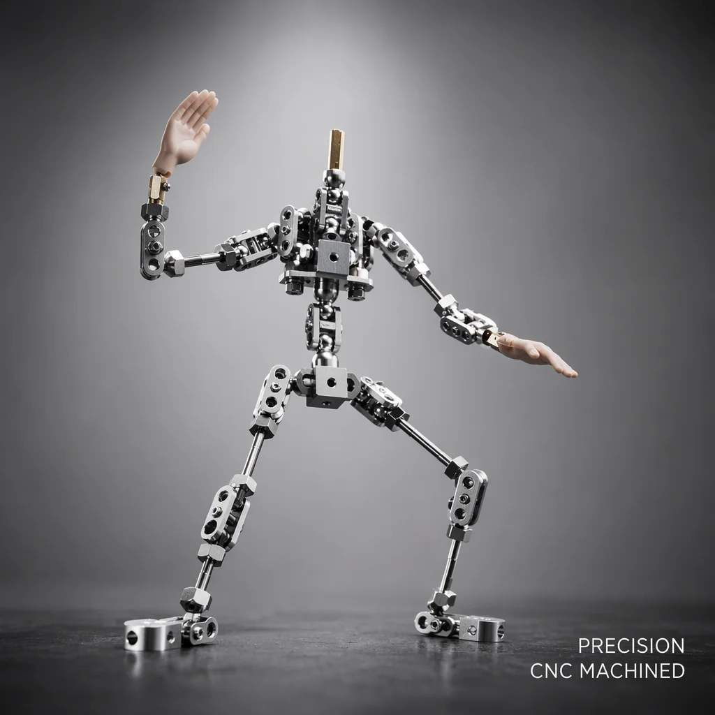 Professional Stop-Motion Animation Stainless Steel Wear-Resistant Flexible Puppet Armature (Excluding Hands)