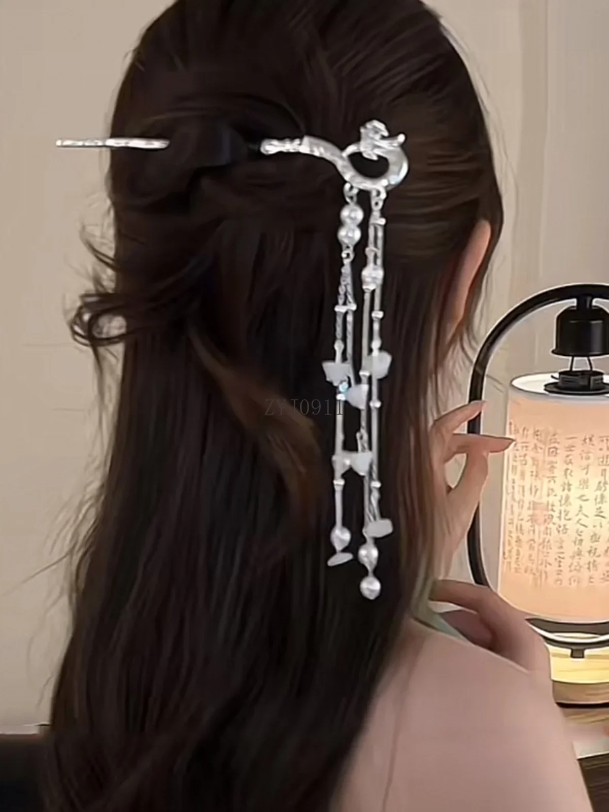 Antique Phoenix Tassel Hairpin Female Chinese Step Hairpin Cheongsam