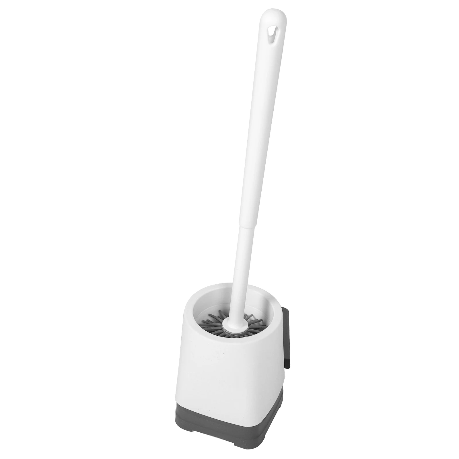 

Toilet Brush Set Wall Mountable White Color Bathroom Cleaning Tool Compact Design For Home Hotel Office Toilet Bowl Scrubber