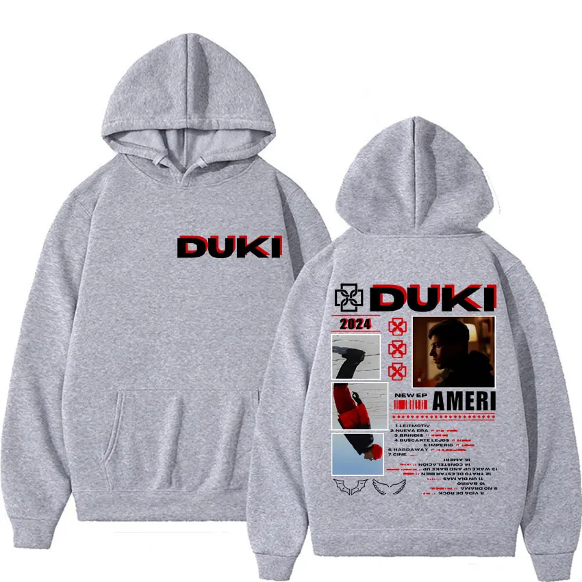 Rapper Duki Music Album Tour 2024 Hoodies for Men Autumn/Winter Fashion Hoodie Unisex Casual High Quality Sweatshirts Pullovers