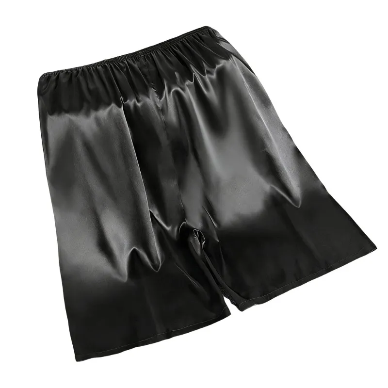 Sexy Sleepwear Men Semi Sheer Sleep Shorts Elastic Waist Silky Loungewear Comfort Casual Nightwear  Pajama Shorts Lounge Pants