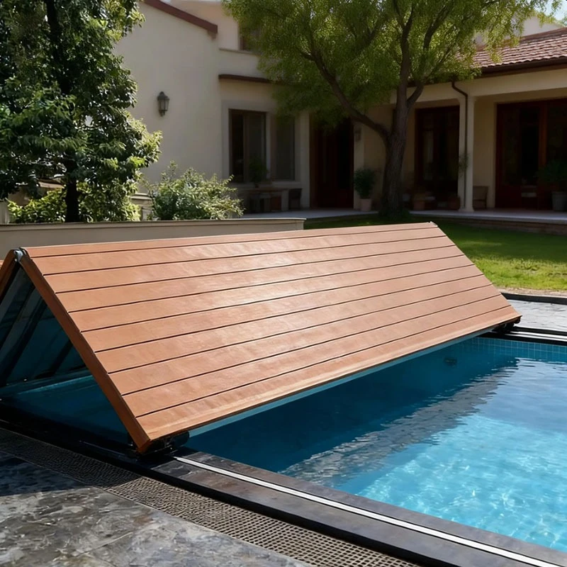 Customized folding pool cover,UV-proof,waterproof and dustproof pool safety cover,outdoor foldable thermal insulation pool cover
