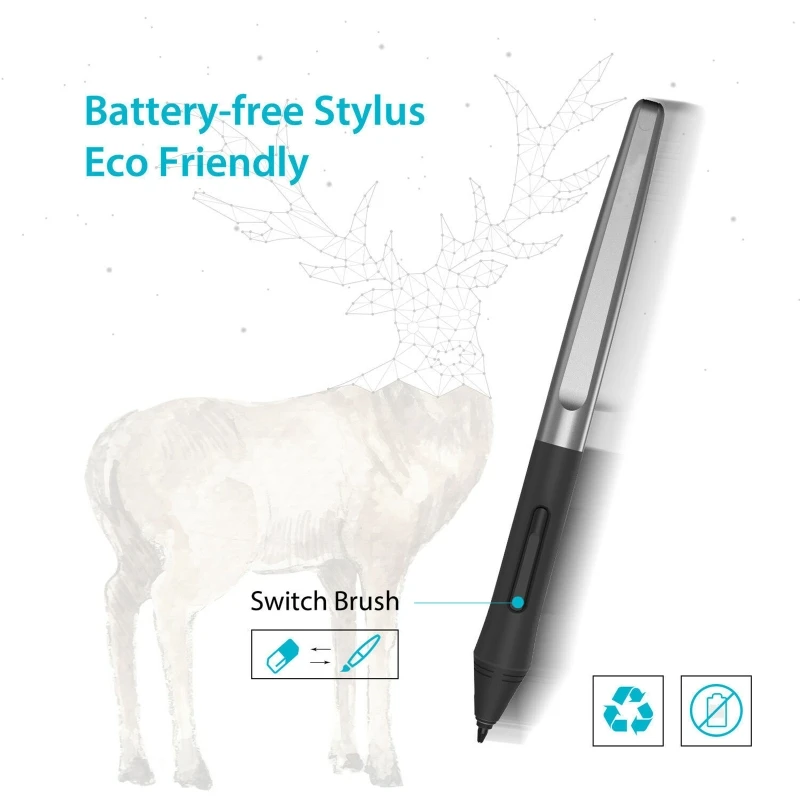 Stylet numérique sans batterie pour HUION PW100, 8192 niveaux de pression, pour H640P H950P H1060P H1161 HC16 HS64 HS610