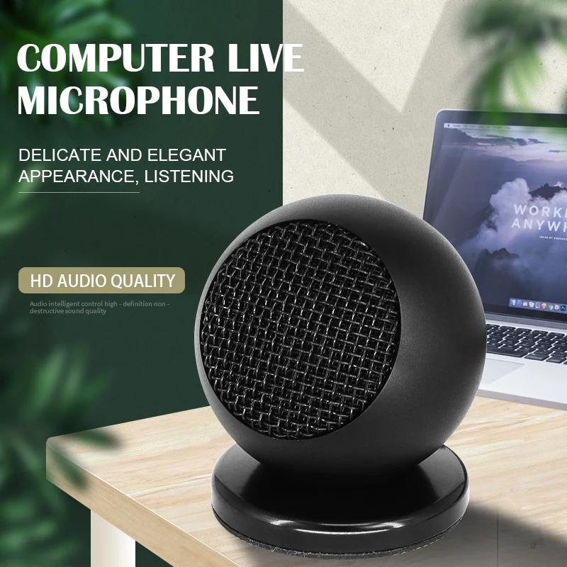 3.5 Video Conferencing Condenser Microphone Microfono Plug and Play PC Microphone for Gaming Youtube Conference