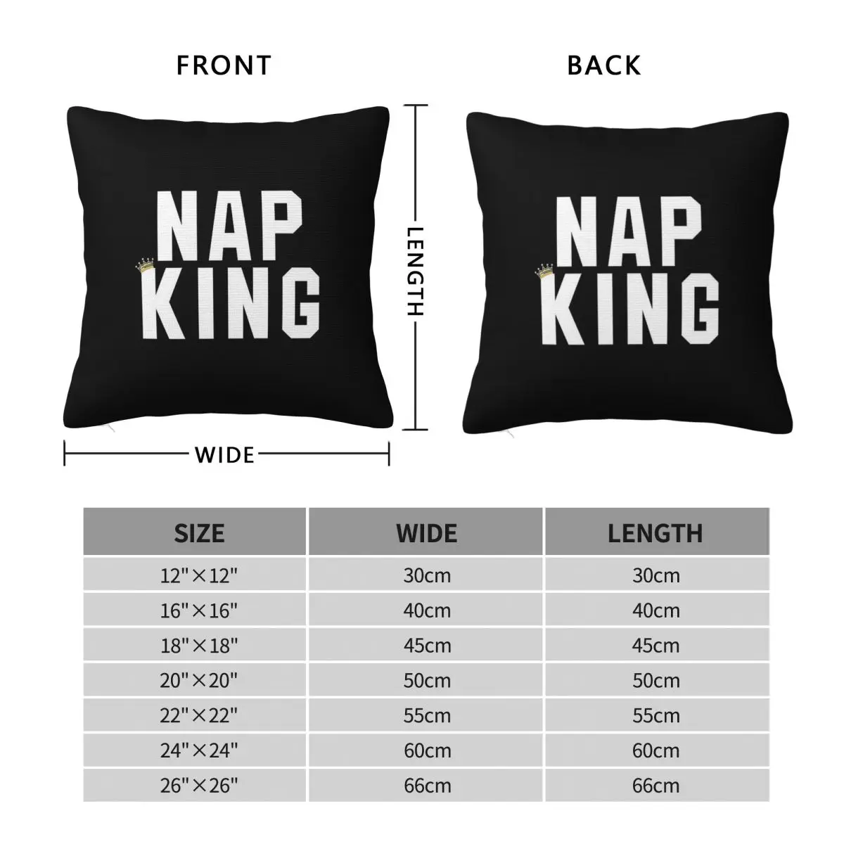 Nap King Sleep Square Pillowcase Polyester Linen Velvet Pattern Zip Decor Pillow Case Bed Cushion Cover