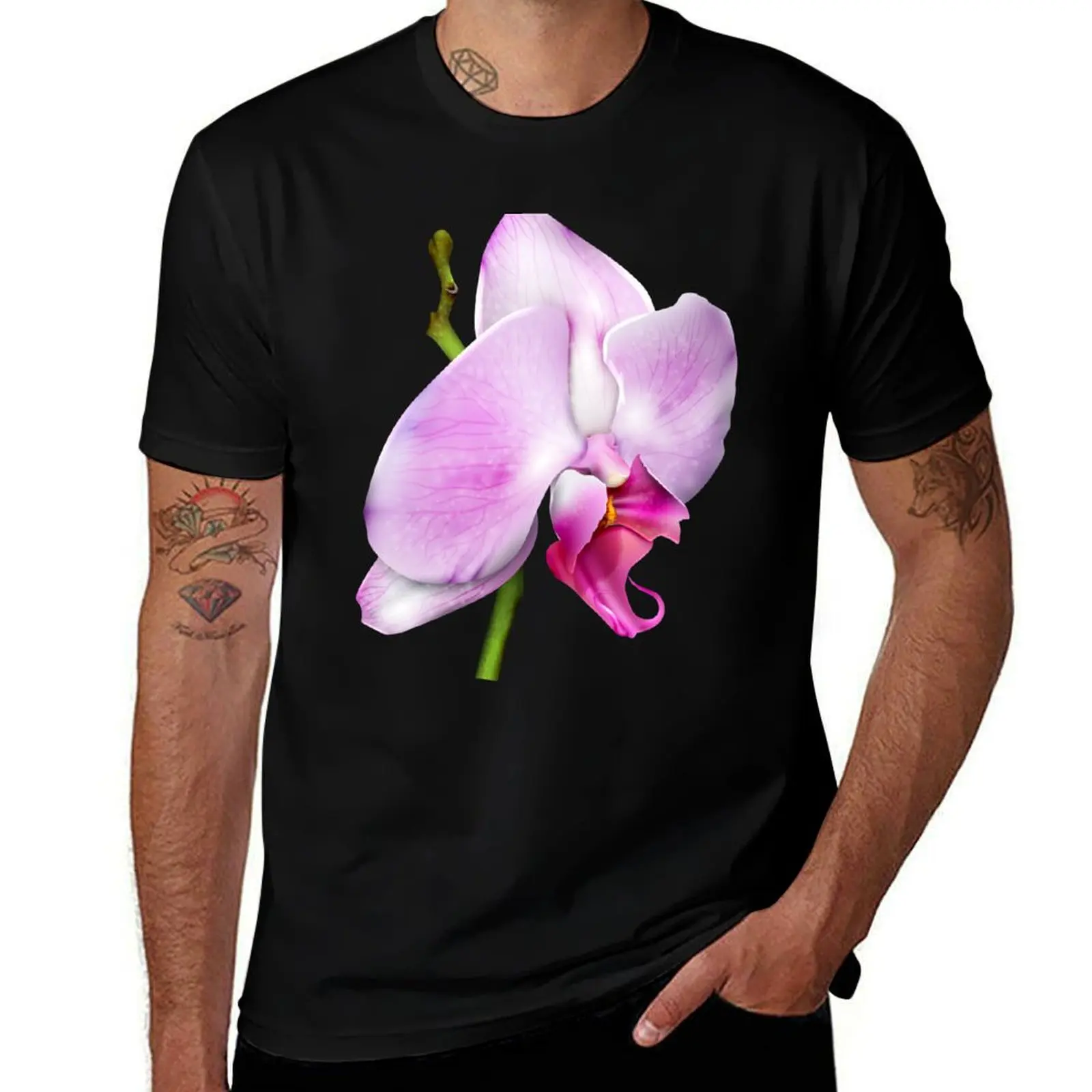 Cherry Blossom Orchid T-Shirt Plus Size Non-Shrink T-Shirt