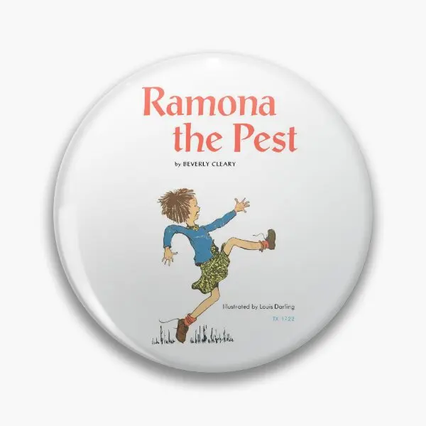 Ramona The Pest Vintage Book Cover 1970  Soft Button Pin Cartoon Badge Jewelry Hat Lapel Pin Cute Funny Brooch Fashion Collar