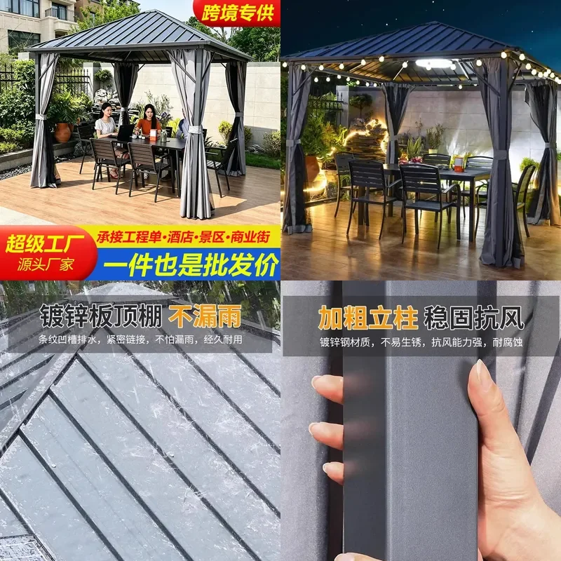 For Outdoor Patio Furniture Set Plastic Wood Table and Chairs Combination Garden Terrace Balcony Courtyard Weather Resistant