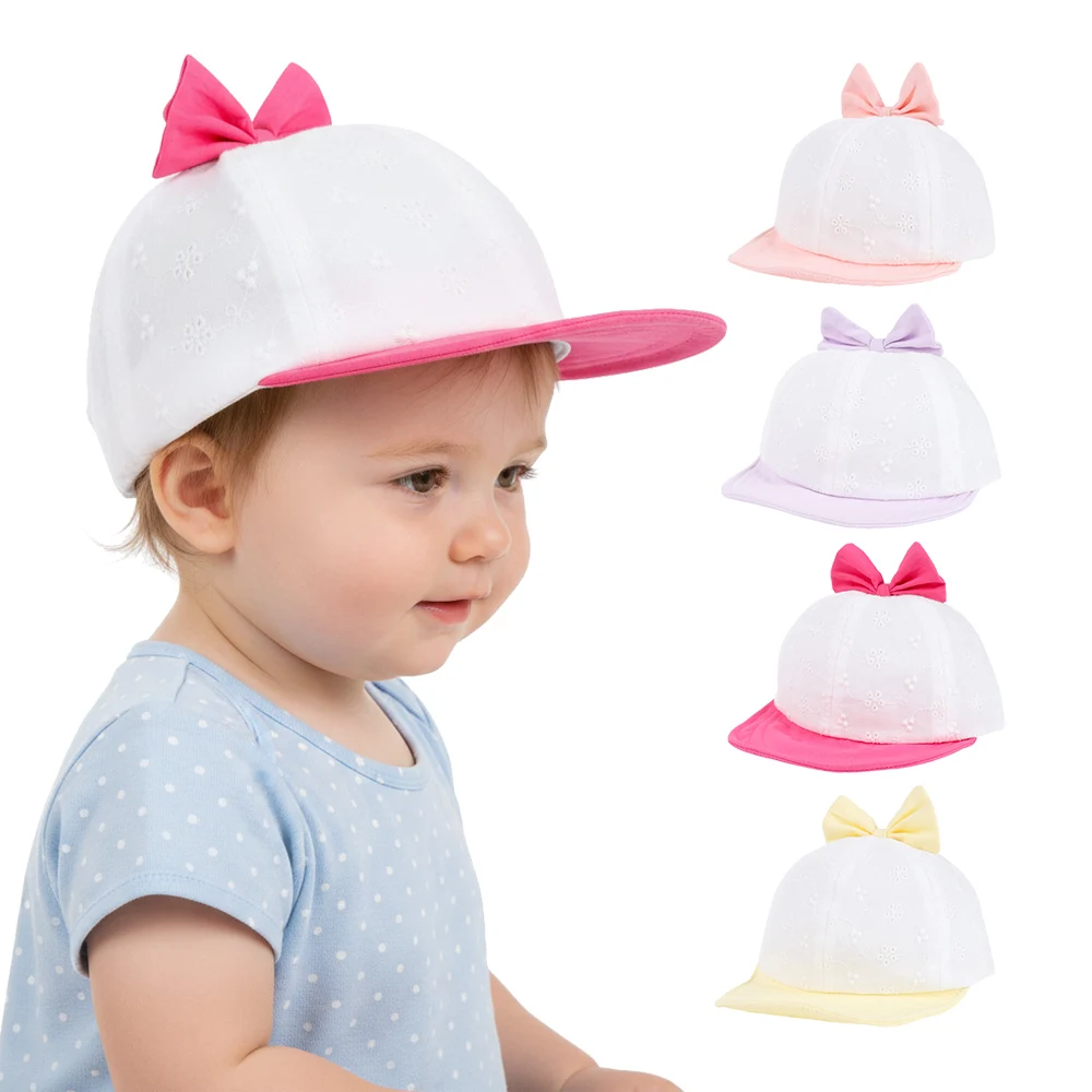 

Новая летняя детская солнцезащитная шляпка для девочек с кружевным бантом, мягкий козырек, для малышей, для улицы, пляжная, с защитой от УФ-излучения