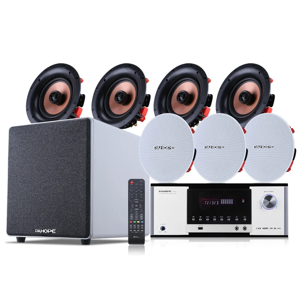 7.1 Home Theater Ceiling Speaker Set DTS Surround Sound Cinema System Home Background Music System