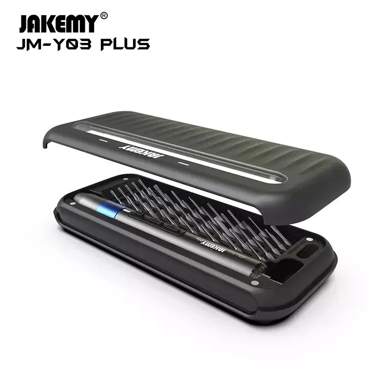 JAKEMY Wirelesss Electric Screwdriver Set with LED Light Rechargeable Cellphone Camera Disassembly Screw Driver Kit view 3