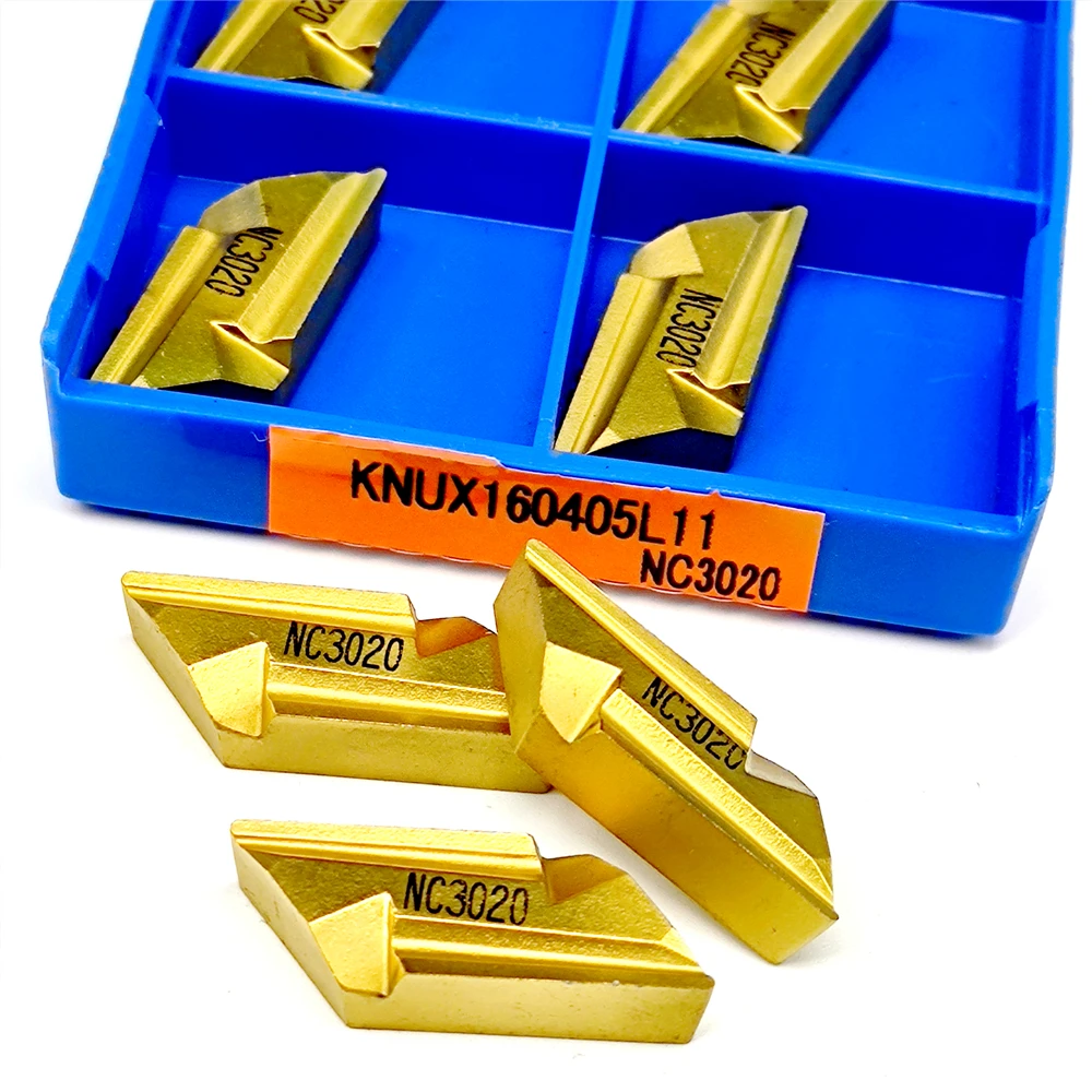 10PCS 카바이드 인서트 KNUX160405R KNUX160405L NC3030 NC3020 CNC 기계 인서트 KNUX 160405 R L 선삭 공구