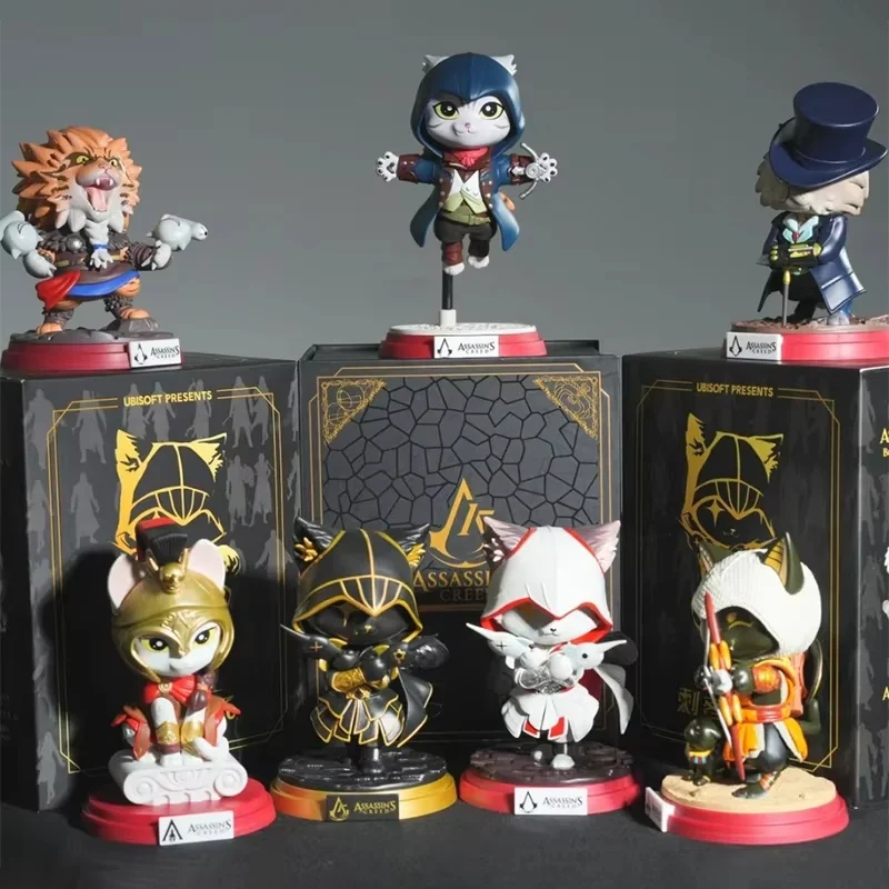 Assassin S Creed Blind Box Assassin Meow Seriestoys Mystery Dolls Cute Figure Room Decoration Christmas Gift Toys