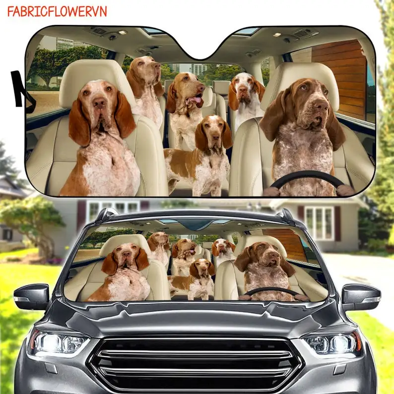 

Bracco Italia Car Sunshade, Bracco Italia Car Decoration, Dog Windshield, Dog Lovers, Dog Car Sunshade, Gift For Mom, Gift For D