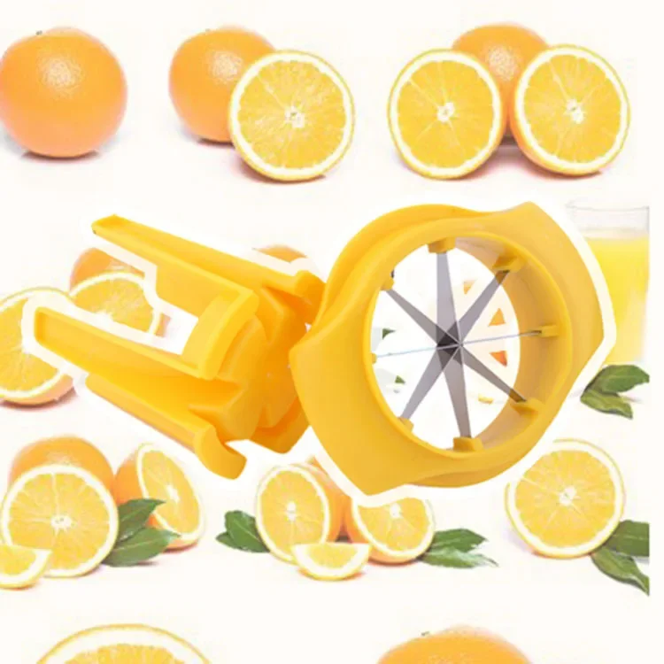 1PC Lemon Lime Orange Slicer Wedger Cutter Squeezer Fruit Garnish Peelers Splitter Kitchen Tool Creative Orange Easy