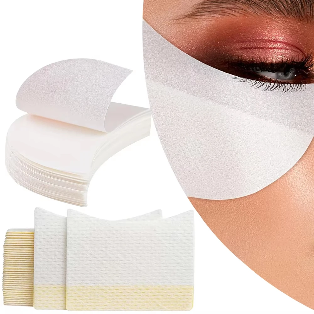 Picture 5: 100/300pcs Cotton Disposable Lash Patch Stickers Removing Eyelashes Eye Pads Patch For Eyelash Extension Makeup Application