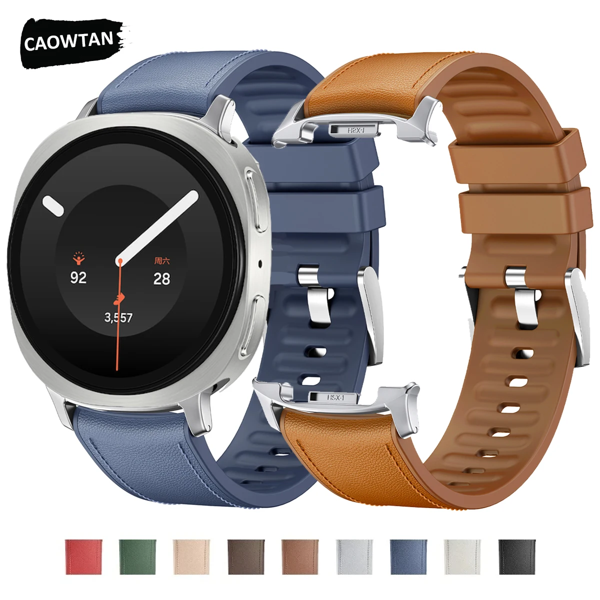 Für Samsung Galaxy Watch 9 8 40mm 44mm Lederarmband 8 Classic 46mm Silikonarmband für Galaxy Watch Business-Armband