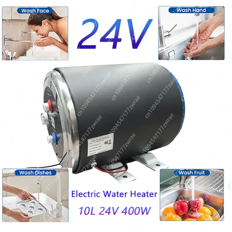 Brand New Product 24V Electric Camper Van Water Heater 10L 400W RV Boiler Water Heater Boat Camper Caravan Simple Installation