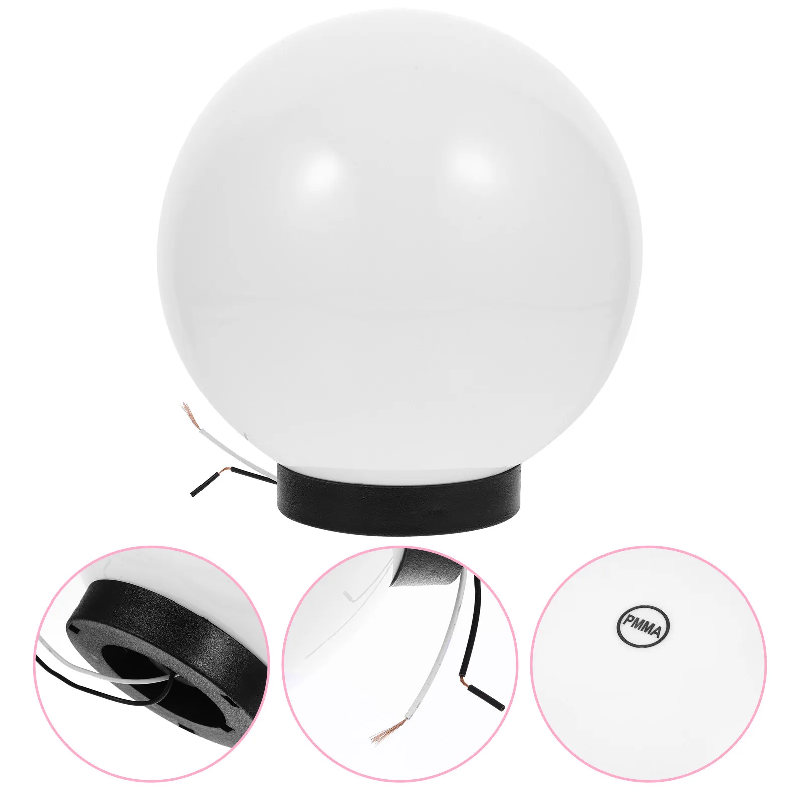 

Пластиковый круглый абажур 200x95 для уличного светильника, настенного светильника, для патио, сада, декоративный световой колпак-глобус