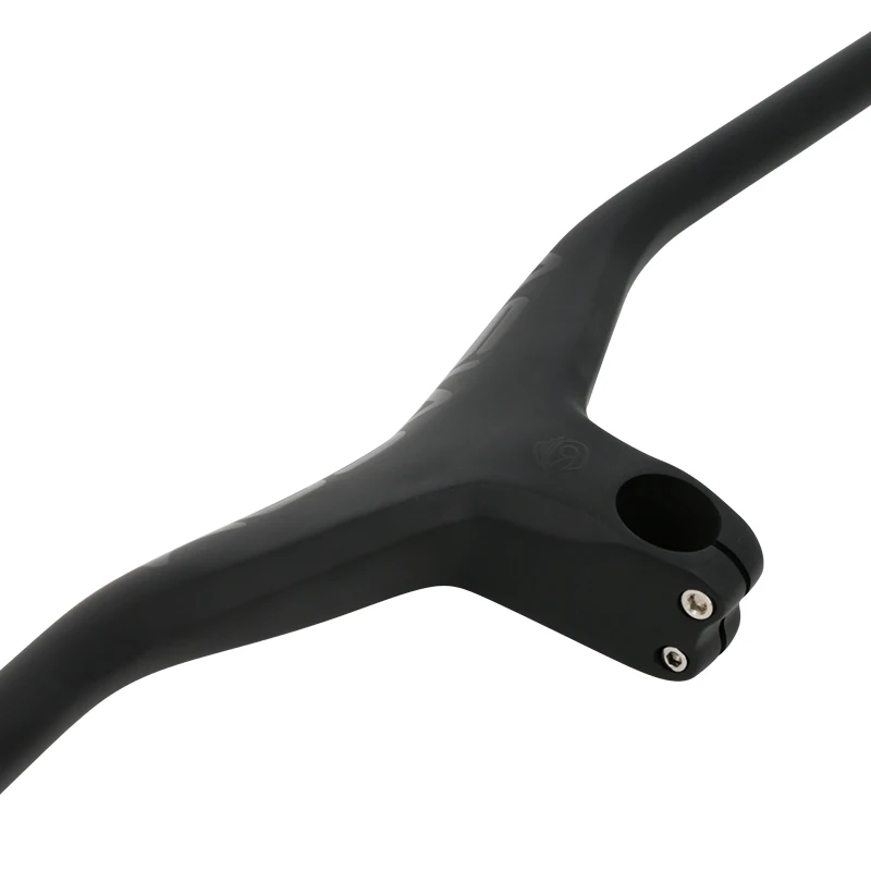 Newest ASIACOM -17 Degrees Angle Mountain Bike Matt UD Full Carbon Fibre Bicycle Handlebar And Stem Integrated MTB Bar