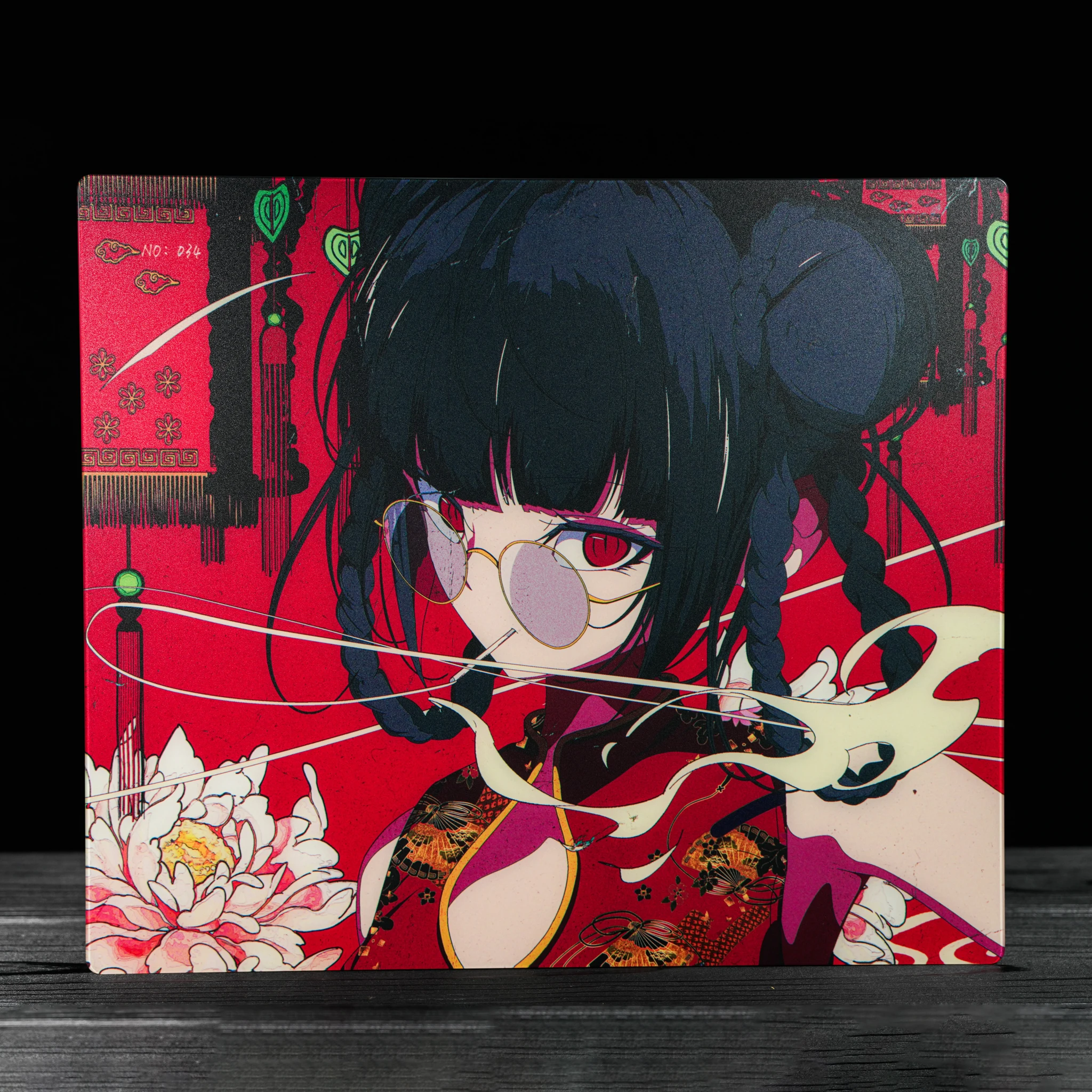 W-Wreath Glass Mouse Pad Japan Anime Table Mats E-sports Game Tempered FPS Special Use Micro Etched Coated Speed Glass Mouse Pad