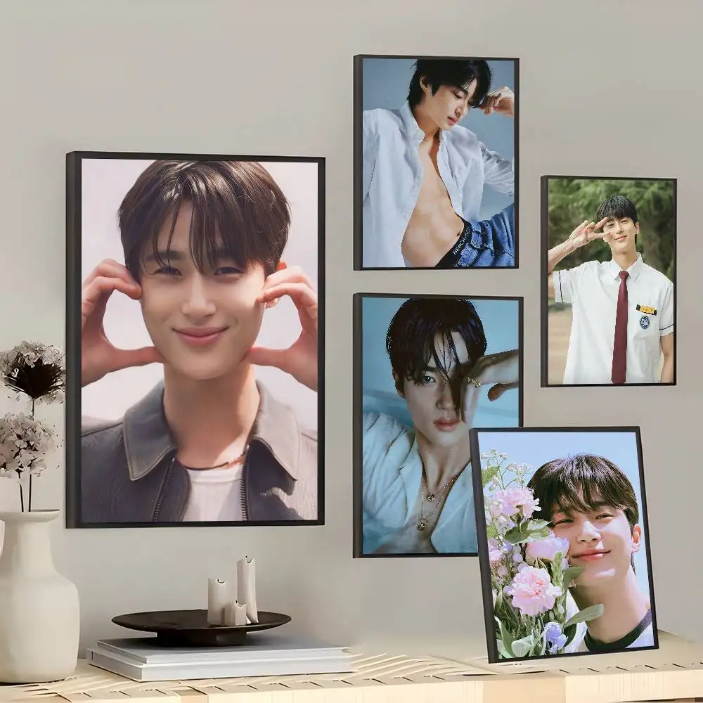 Korean Byeon Woo-Seok Posters Living Room Bar Cafe Quality Canvas Vintage Style Comics Painting Art Home Wall Decor Picture
