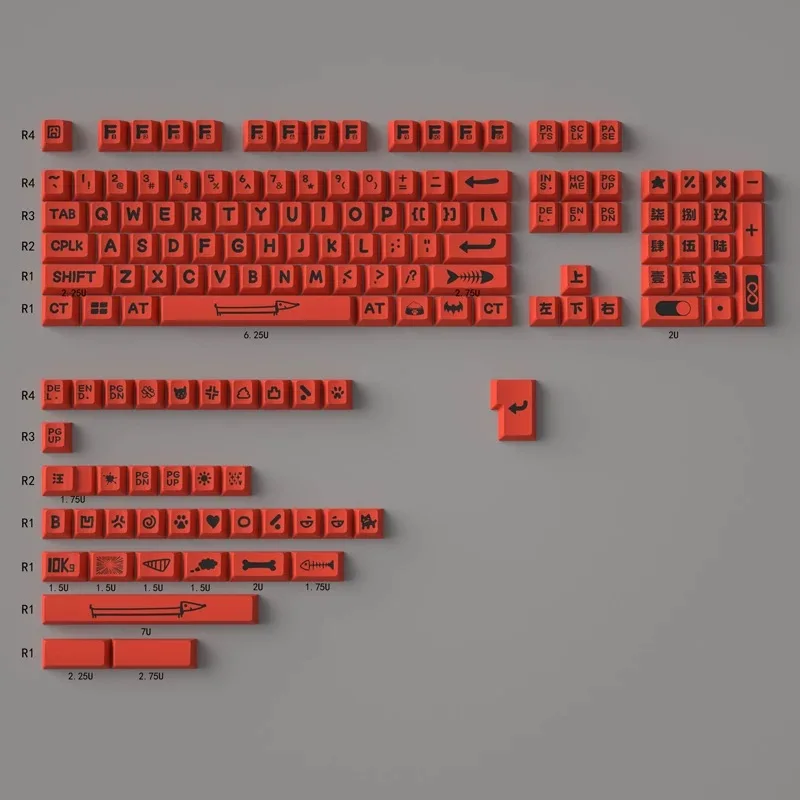

138-клавишные граффити, минималистичные белые колпачки для клавиш Cherry MX Switch, механическая клавиатура, вишневый профиль, PBT, колпачки для клавиш с большими буквами, сделай сам