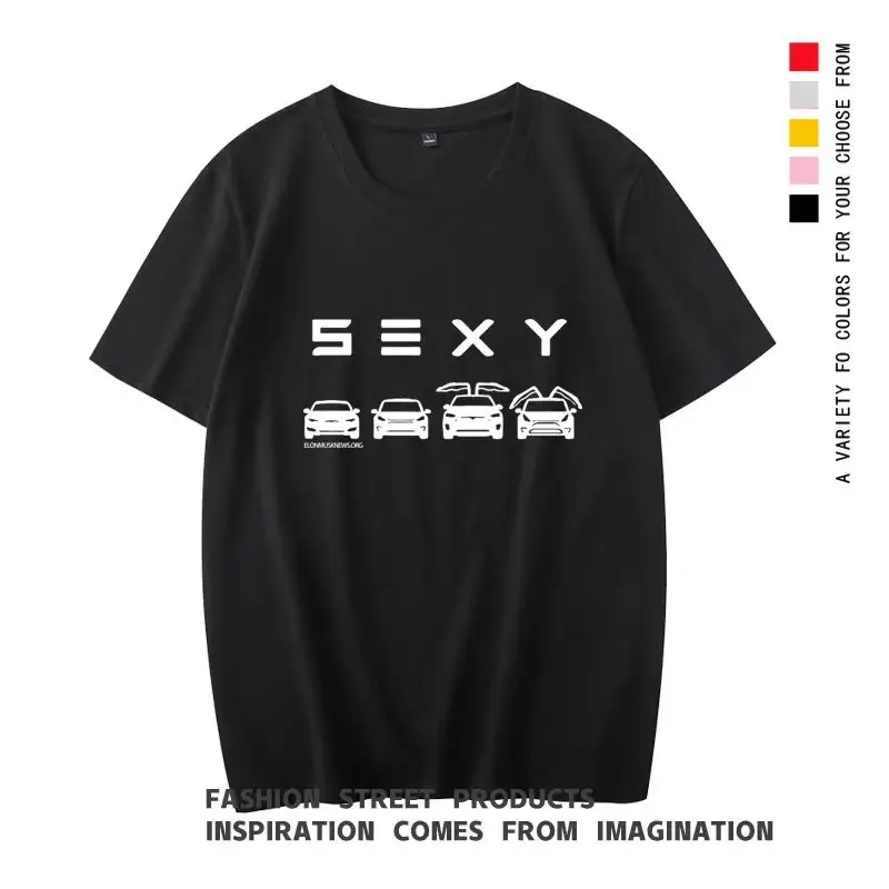 Summer SEXY T Shirt Men Cotton Women  CAR Short Sleeve Model S 3 X Y Tee Shirt Tops Clothes