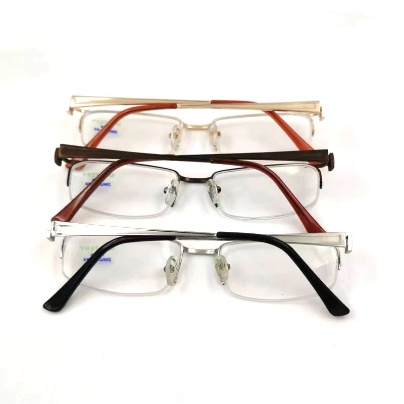 Russia Style Finished Alloy Myopia Glasses Half Frame Nearsighted Spectacles  Optical Eyewear Men Glasses