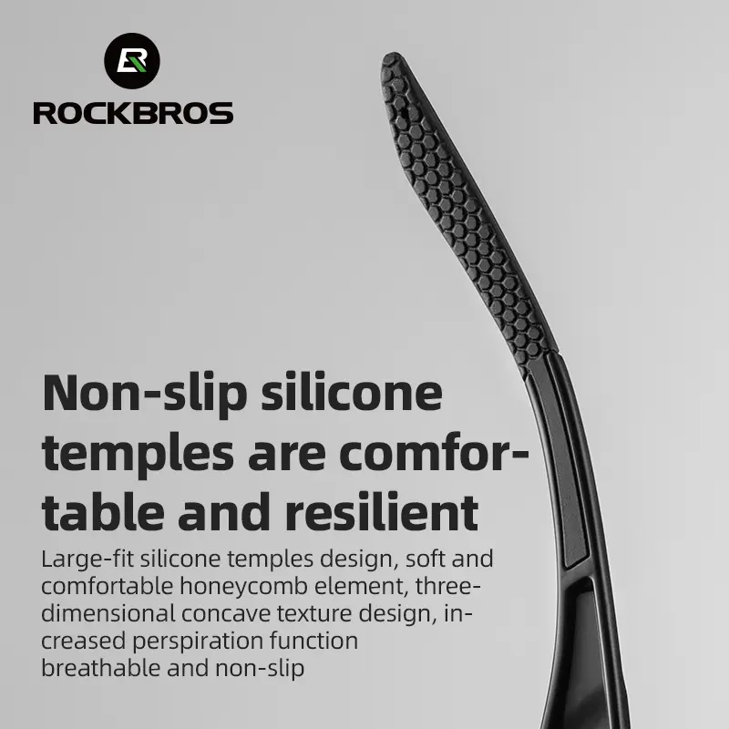 نظارات شمسية للدراجات من ROCKBROS، مجموعة إطار نظارات مستقطبة لحماية من الأشعة فوق البنفسجية لقصر النظر، نظارات واقية للجري والصيد وركوب الدراجات - 4