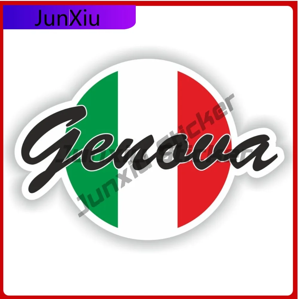 

Genova Italy City With National Flag Graphic Vinyl Decal Motorcycle Guitar Custom Sticker Refit Decals Accessories Car Decoratio